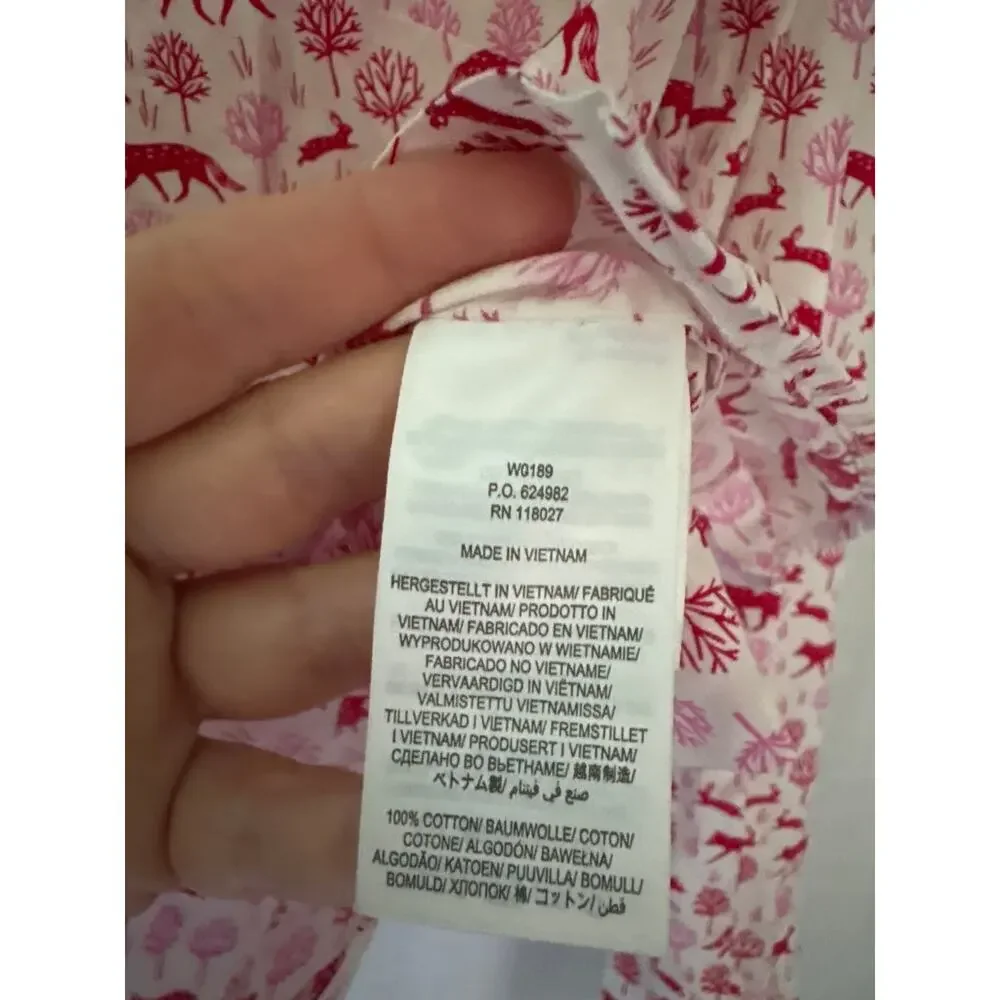 Boden The Classic Shirt Fox Rabbit Print Long Sleeve Button Down Size 6 Regular - Picture 5 of 6
